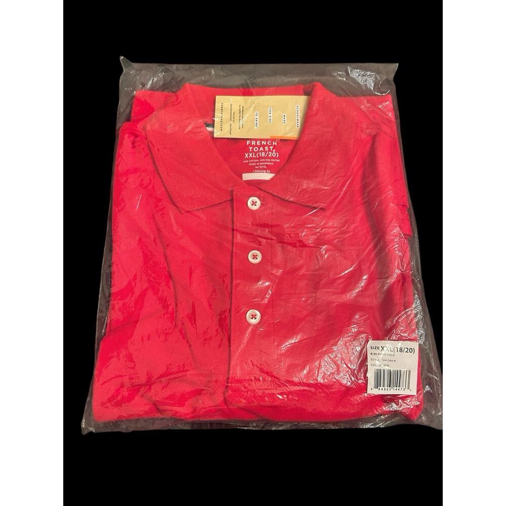 French Toast Boys Uniform Red Polo XXL 18-20, New With Tags, NWT